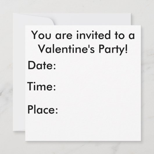 Vintager Valentinstag Einladung (Rückseite)