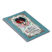 Vintager Valentinstag, Elegante Frau im Herzen Notizblock (Rechte Seite)