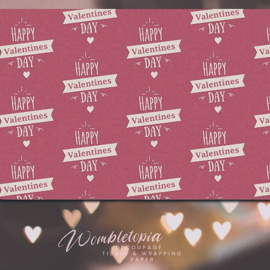 Vintager Valentinstag Elegante Seidenpapier