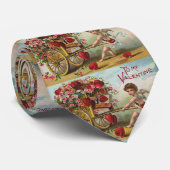 Vintager Valentinstag Engel, Herz der Liebe Krawatte (Gerollt)