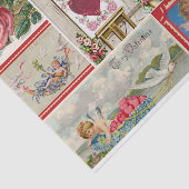 Vintager Valentinstag - Engel, Herzen Seidenpapier (Ausschnitt)