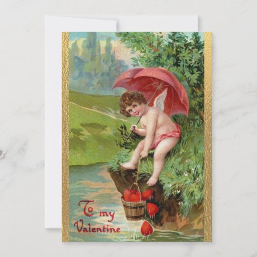 Vintager Valentinstag Feiertagskarte (Vorderseite)