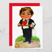 Vintager Valentinstag Feiertagskarte (Vorne/Hinten)