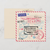 Vintager Valentinstag Feiertagskarte (Vorne/Hinten)