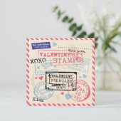 Vintager Valentinstag Feiertagskarte (Stehend Vorderseite)