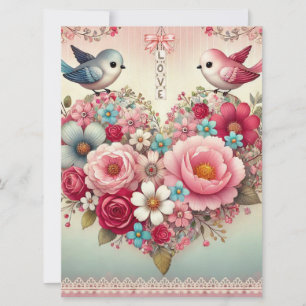 Vintager Valentinstag Feiertagskarte