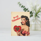 Vintager Valentinstag Feiertagskarte (Stehend Vorderseite)