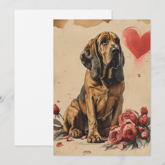 Vintager Valentinstag Feiertagskarte (Vorne/Hinten)