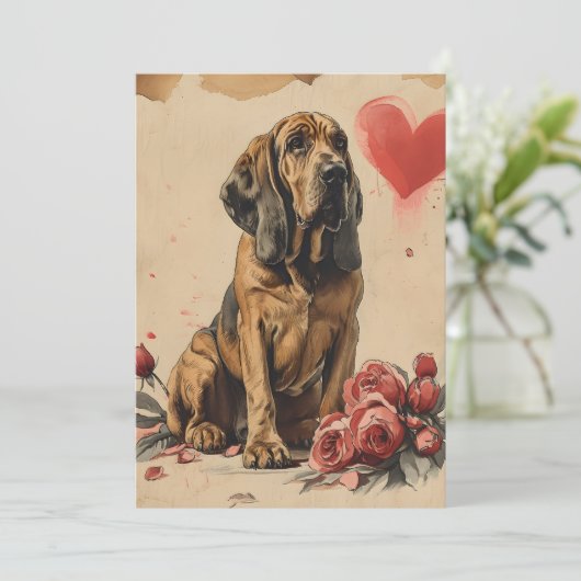 Vintager Valentinstag Feiertagskarte (Stehend Vorderseite)