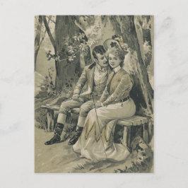 Vintager Valentinstag Feiertagspostkarte