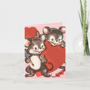 Vintager Valentinstag für Kinder Feiertagskarte