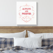 Vintager Valentinstag gedehnte Leinwand (Insitu (Schlafzimmer))