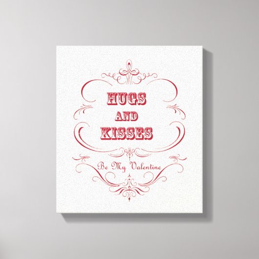 Vintager Valentinstag gedehnte Leinwand (Vorderseite)