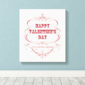 Vintager Valentinstag gedehnte Leinwand (Insitu (Holzboden))