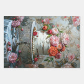 Vintager Valentinstag Geschenkpapier Set (Vorderseite 3)