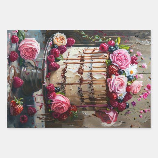 Vintager Valentinstag Geschenkpapier Set (Vorderseite 2)