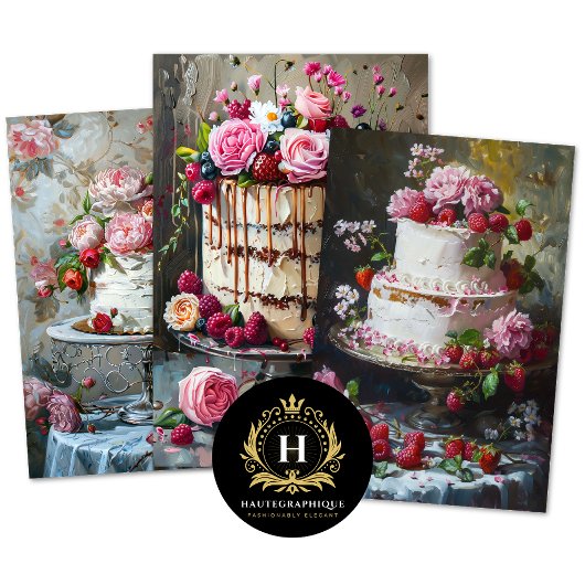 Vintager Valentinstag Geschenkpapier Set