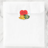 Vintager Valentinstag Grußaufkleber Runder Aufkleber (Tasche)