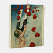 Vintager Valentinstag, Hub mit Magnet-Herzen Keramikornament (Rechts)