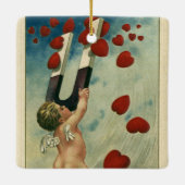 Vintager Valentinstag, Hub mit Magnet-Herzen Keramikornament (Rückseite)