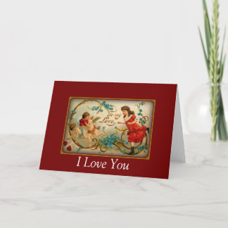 Vintager Valentinstag | Ich habe dich Liebe Feiertagskarte
