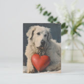 Vintager Valentinstag in den Pyrenäen Postkarte (Stehend Vorderseite)