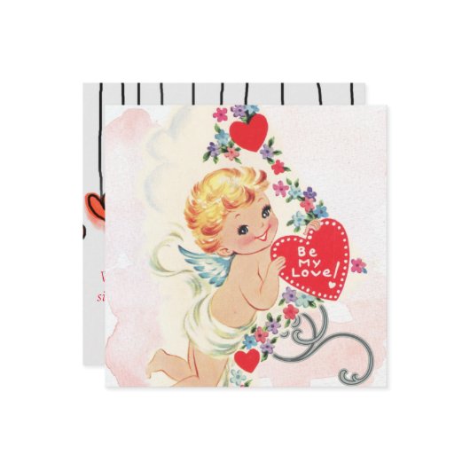 Vintager Valentinstag Karte (Vorderseite/Rückseite Beispiel)