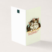 Vintager Valentinstag Kätzchen Leere Gruß (Vorderseite)