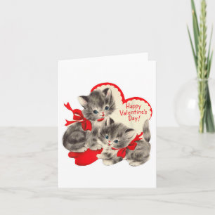 Vintager Valentinstag Katzenkuchen Kitten Kitty Re Karte