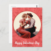 Vintager Valentinstag Lesbian Couple Postkarte (Vorne/Hinten)