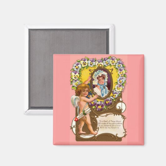 Vintager Valentinstag Magnet (Vorderseite/Rückseite)