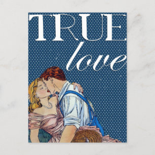 Vintager Valentinstag Postkarte