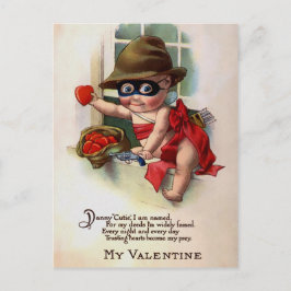 Vintager Valentinstag Postkarte