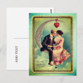 Vintager Valentinstag Postkarte (Vorne/Hinten)