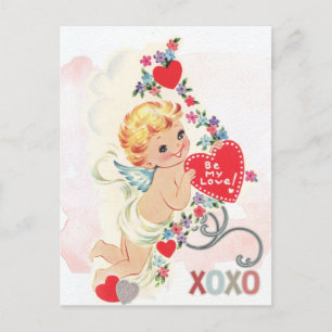 Vintager Valentinstag Postkarte