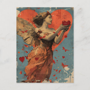 Vintager Valentinstag Postkarte