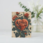 Vintager Valentinstag Postkarte (Stehend Vorderseite)