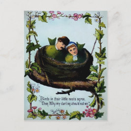 Vintager Valentinstag Postkarte