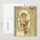 Vintager Valentinstag Postkarte (Vorne/Hinten)