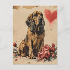 Vintager Valentinstag Postkarte