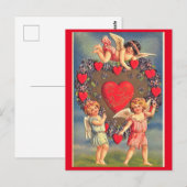 Vintager Valentinstag Postkarte (Vorne/Hinten)