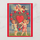 Vintager Valentinstag Postkarte (Vorderseite)
