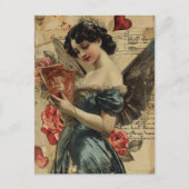 Vintager Valentinstag Postkarte (Vorderseite)