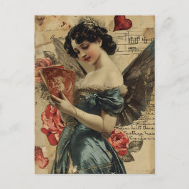 Vintager Valentinstag Postkarte
