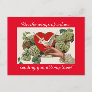 Vintager Valentinstag Postkarte