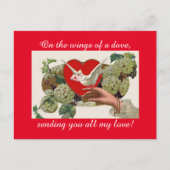 Vintager Valentinstag Postkarte (Vorderseite)