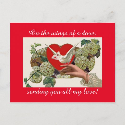 Vintager Valentinstag Postkarte (Vorderseite)