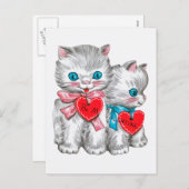 Vintager Valentinstag Postkarte (Vorne/Hinten)