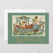 Vintager Valentinstag Postkarte (Vorne/Hinten)