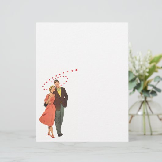 Vintager Valentinstag, romantische, schwebende Her (Stehend Vorderseite)